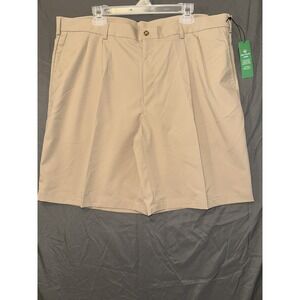 Mens Pro Tour Golf Shorts Size 42 Beige Cool Play Pleated Front Activewear NWT